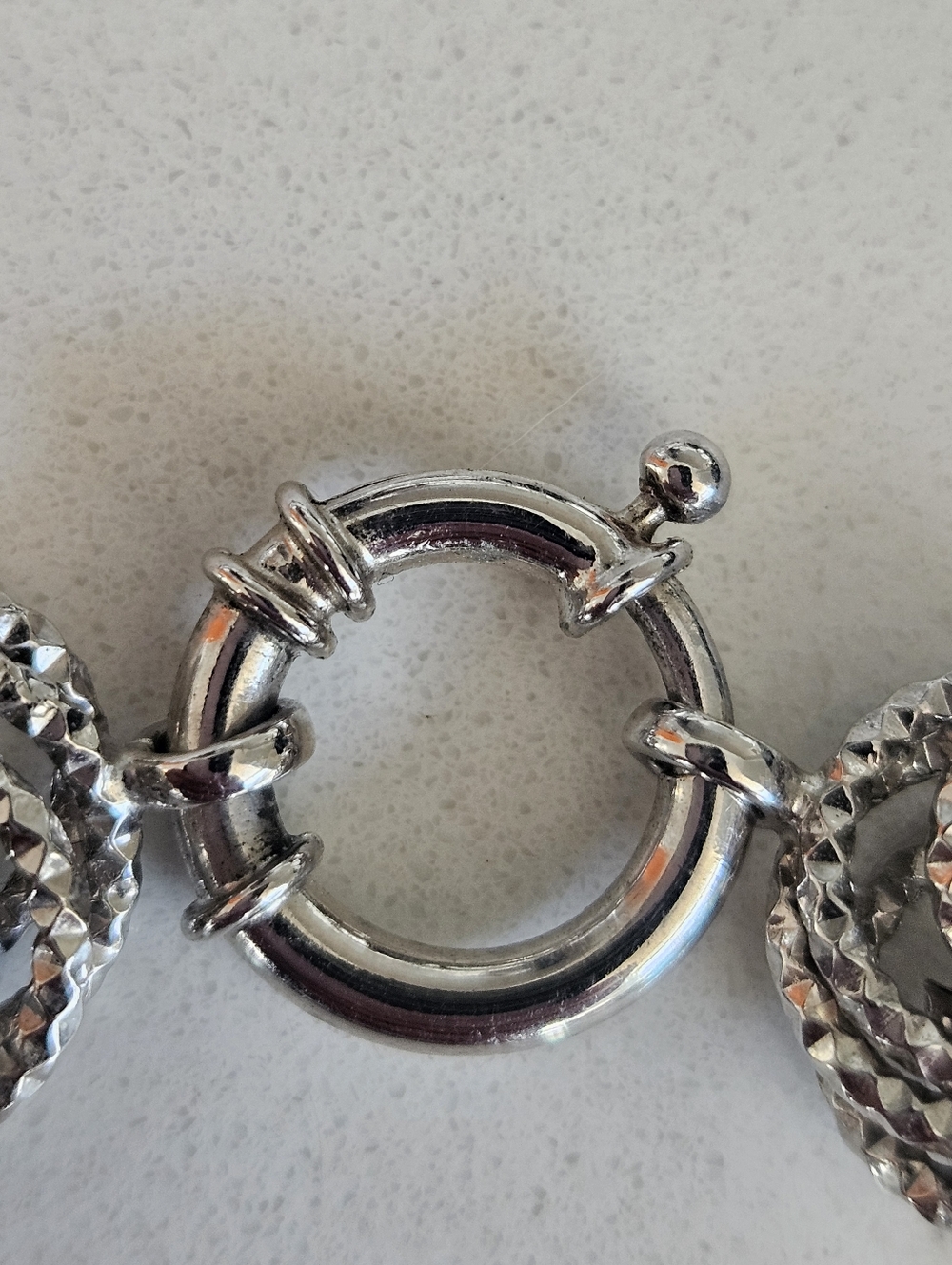Unique Vintage OT 925 Turkey Sterling Silver Braided Swirl Statment Bracelet 8" - Picture 4 of 5